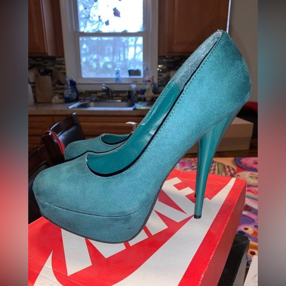 suede high heels